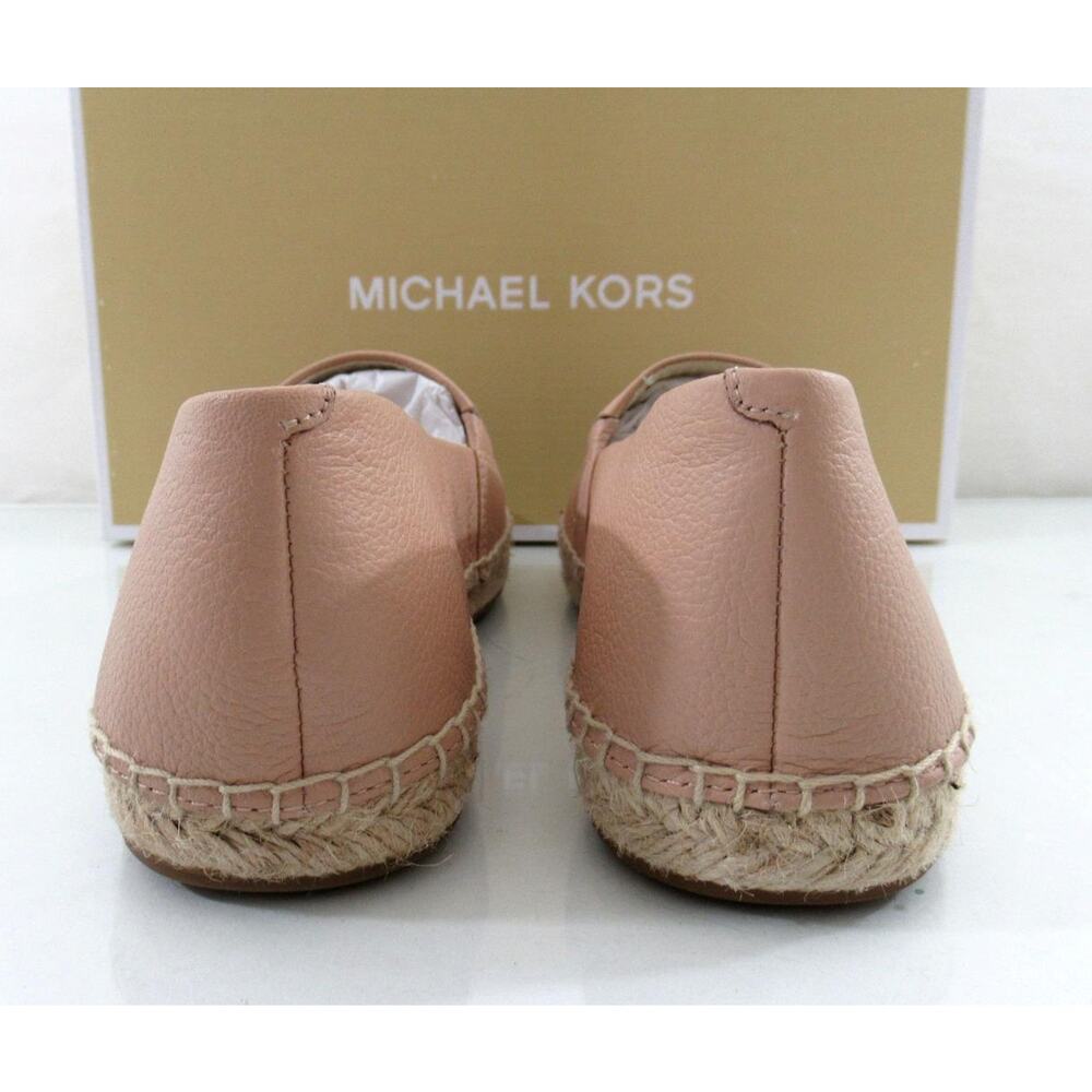 Michael Kors Kendrick Slip On Espadrille Flat Shoes MK Logo Oyster Black - Picture 5 of 6